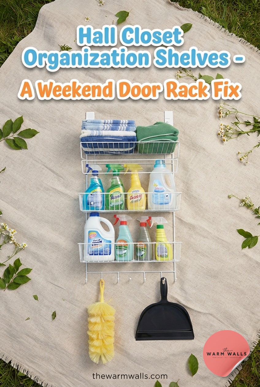 Hall Closet Organization Shelves - A Weekend Door Rack Fix