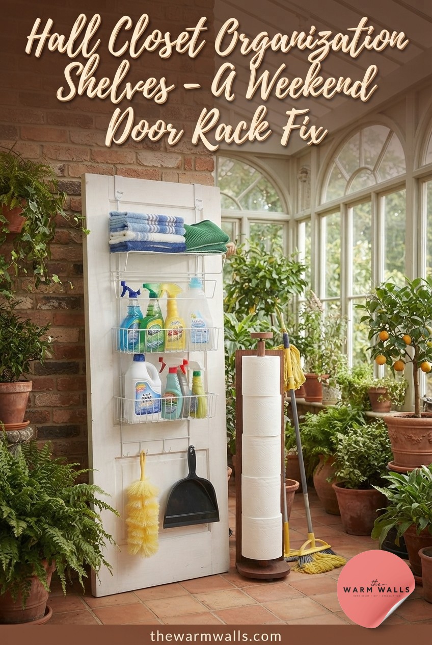 Hall Closet Organization Shelves - A Weekend Door Rack Fix