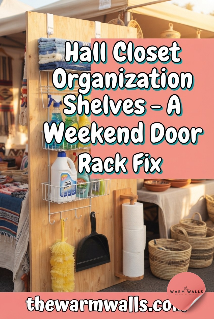 Hall Closet Organization Shelves - A Weekend Door Rack Fix