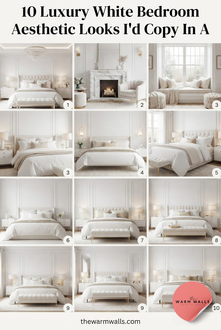 10 Luxury White Bedroom Aesthetic Looks I'd Copy In A